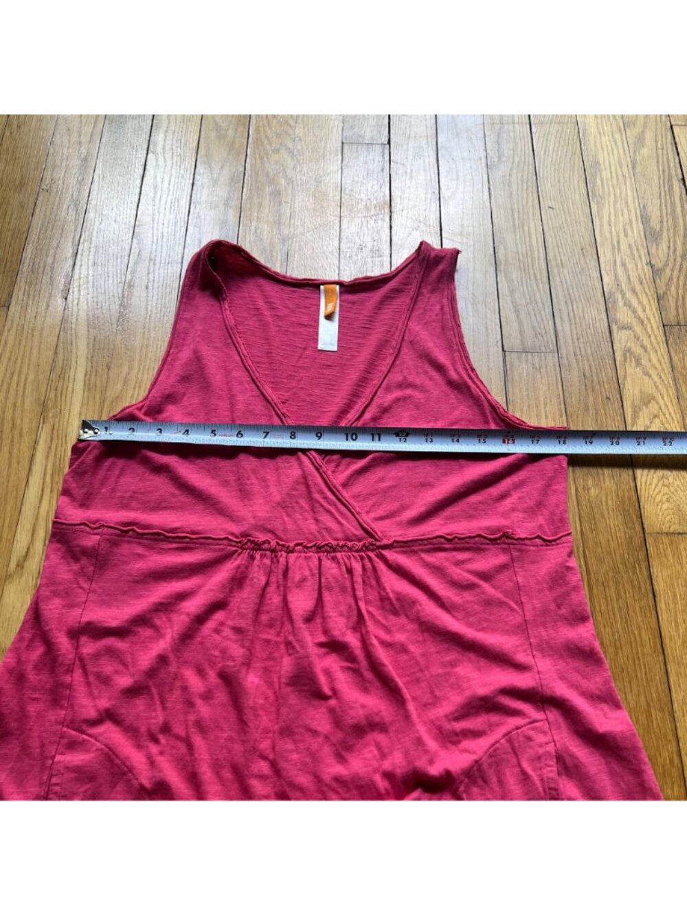 Lucy Size L Hot Pink Sleeveless Surplice V-Neck Pullover Tank Dress - Picture 10 of 13